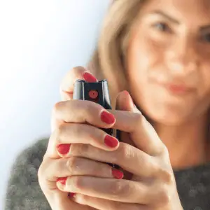 woman holding pepper spray Old Saybrook