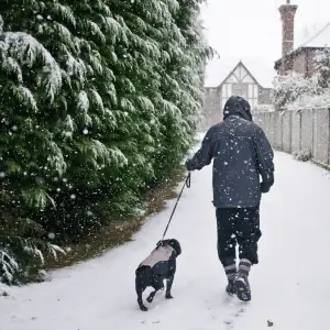 Shoreline Happy Paws dog walker winter walk