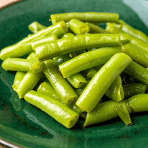 green beans on a plate 