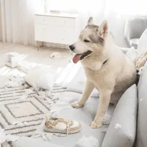 dog that made a mess in the CT Shoreline