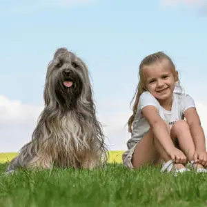girl and dog in Old Saybrook, CT